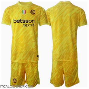 Inter Milan Portiere Seconda Maglia Bambino 2024-25 Manica Corta (+ Pantaloni corti)